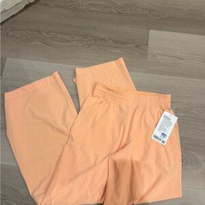 Swift wide-leg mid-rise pants peach